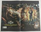 Affiche de jeu publicitaire imprimée Final Fantasy I & II Dawn of Souls art PROMO officiel GBA