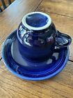 Htf Vintage Hlc Harlequin Demitasse Blue Cup & Saucer- Excellent Vintage Cond.