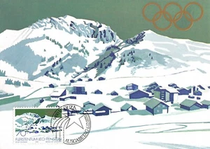 Maximum Card FDC LIECHTENSTEIN Winter Olympics 1979 December No. 2 - Picture 1 of 2