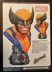 Marvel: Leyendas en 3D Wolverine Busto escala 1/2 ~ Página de revista ANUNCIO IMPRESO - Imagen 1 de 1