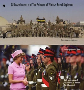 2017 Guernsey Presentation Pack- 25th Anniversary - Princess of Wales's Regiment - Picture 1 of 3