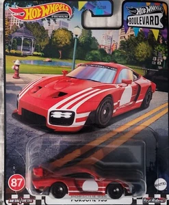 Hot Wheels - Boulevard Series - Red PORSCHE 935 w/ Real Riders - Picture 1 of 1