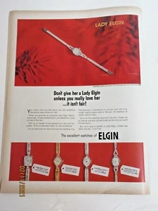   1955 Lady Elgin Watch Vintage Magazine Ad Great Color #7 - Picture 1 of 2