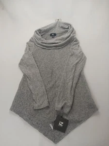 IZ Byer Pullover Damen mittelgrau Pulli L/S Strick V-Saum Wasserfallausschnitt  - Bild 1 von 9