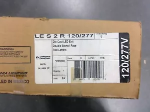 Letrero de salida LED fundido a presión de 2 caras Lithonia LE S 2 R 120/277, negro **envío gratuito** - Imagen 1 de 3