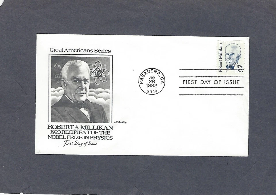 #1866 37c ROBERT A MILLIKAN FDC PASADENA,CA JAN 26-1982 ARTMASTER CACHET - Image 1 of 1