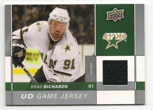 Brad Richards 09-10 Upper Deck 1 UD Game Jersey Game Used Jersey
