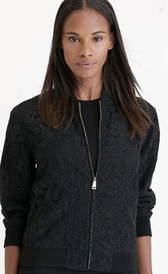 Chaqueta Bomber Ralph Lauren Mujer Encaje En Negro Talla XL Cremallera Moderna   Foto 1 de 4