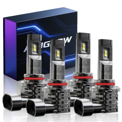 4x 6500K LED Headlight Bulbs Kit High Low For Honda Civic Sedan 4-Door 2004-2015 - Image 1 of 4