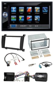 Blaupunkt 2DIN Bluetooth TMC USB Lenkrad SD Navigation für Mercedes SLK R171 200 - Bild 1 von 11