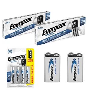 ENERGIZER AA,AAA,9V ULTIMATE LITHIUM BATTERIES 1.5v LR6 L91 20 YEARS EXPIRY UK - Picture 1 of 5
