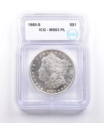 1880-S Morgan Silver Dollar MS63 PL ICG *6947 - Image 1 of 3