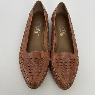 Cordones Cobbie Cuddlers para mujer de cuero marrón talla 7M hechos en Brasil Foto 1 de 4