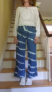 H&M Tie-dye Wide-leg Jeans, Girl's Size 20 (14yo+) / Women's Size 2-4 Equiv. - Picture 1 of 7