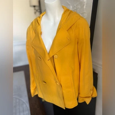 NWOT Ellen Tracy Yellow Double-Breasted Women's Jacket - Image 1 of 4