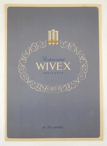 Ristorante Wivex Københaven (Copenaghen, Danimarca) Menu A La Carte Firmato 1950 - Foto 1 di 4