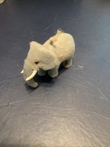 Flocked Elephant Figurine Ornament - Picture 1 of 4