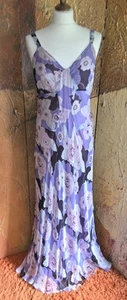Monsoon Pure Silk 30's Bias Cut Slip Maxi Dress 12 - Picture 1 of 14