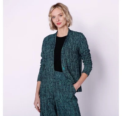 KIM & CO Size M Medium Long Sleeved One Button Jacket Open Blouse NEW BNWT - Image 1 of 4