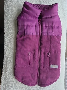 Telluride Pet Dog Jacket Fleece Lined Corduroy Harness Medium Purple/Maroon NWOT - Picture 1 of 4