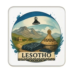 Lesotho Fridge Magnet Fridge Magnet | Travel Souvenir Collectible Gift - Foto 1 di 5