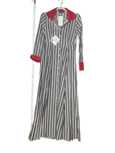 Mehtap Elaidi grau bodenlanges Kleid Größe 40 - 58" Kleid mit 18" Ärmeln formell - Bild 1 von 2