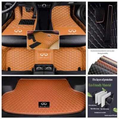 Mats For Infiniti All Cars Floor Mats Anti-slip Trunk Carpets Liners Leather Pad Foto 1 de 4