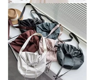 Unisex casual drawstring bag Single shoulder crossbody bag Versatile storage bag - Picture 1 of 20