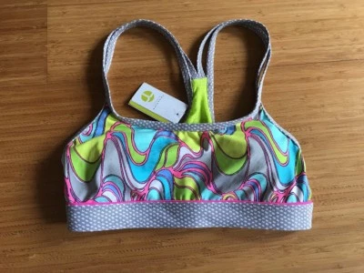 Sujetador deportivo recreativo Trina Turk estampado lava nuevo con etiquetas $60 S Foto 1 de 2