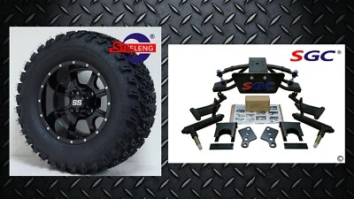 CLUB CAR PRECEDENT GOLF CART 6" SGC A-ARM LIFT KIT + 12" WHEELS and 23" AT TIRES - Image 1 of 4