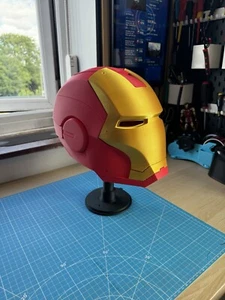 Iron Man Helmet Raw 3d Printed - With Magnetic Back - Red and Gold - With Stand - Picture 1 of 9