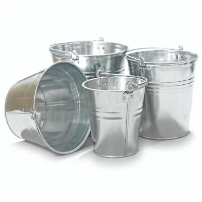 Metalleimer verzinkt 5-15 Liter Zinkeimer Eimer Wassereimer Baueimer Dekoeimer - Bild 1 von 4