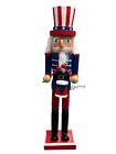 Patriotic 4th Of July Uncle Sam Nutcracker 15" Soldier Drummer New Home Decor