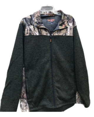 Trailcrest 女式拉链夹克抓绒 XL 森林绿色/露营迷彩 50132 2017 — 第 1/4 张图片