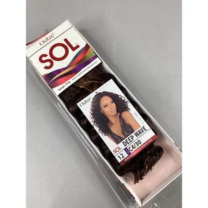 Outre Deep Wave 12" #C4/30 Dark Brown Highlights Blend Hair Extensions - Picture 1 of 4