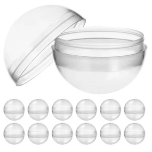 50 Pezzi Ricariche Gumball Palline Rotonde Macchina Giocattolo Guscio Trasparente Vuoto - Foto 1 di 12