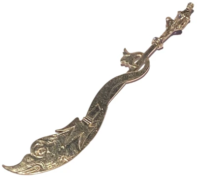 GIUSEPPE ACCARISI FIRENZE ITALIA XIX SECOLO MITICO ARGENTO SEGNALIBRO ARTIGIANALE - Immagine 1 di 4