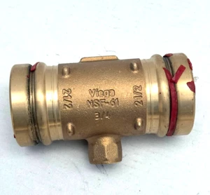 VIEGA PROPRESS FITTINGS - 91522 XL BRONZE TEE CXCXF NPT, 2-1/2"x 2-1/2"x 3/4" - Picture 1 of 6