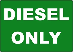 NUR DIESEL | Klebendes Vinyl Schild Aufkleber - Bild 1 von 4