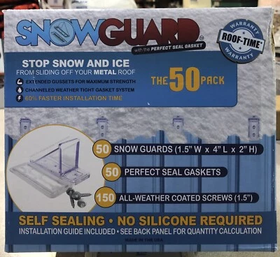 Mini Protector de Nieve Parada Acumulación de Hielo Junta de Sello Metal Techo Montaje Tornillos Herrajes Foto 1 de 2