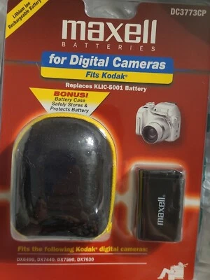 Maxell Baterías DC377CP Batería Recargable de Iones de Litio Se Adapta a Kodak Nueva Foto 1 de 2