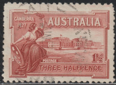 Australia 1927 SC# 94 - Parliament House Canberra - Used Lot # 019-2 - Image 1 of 2