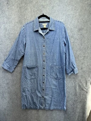 Vestido Orvis Mujer Completo Botón Cuello Manga 3/4 2 Bolsillos Delanteros Talla M Foto 1 de 4