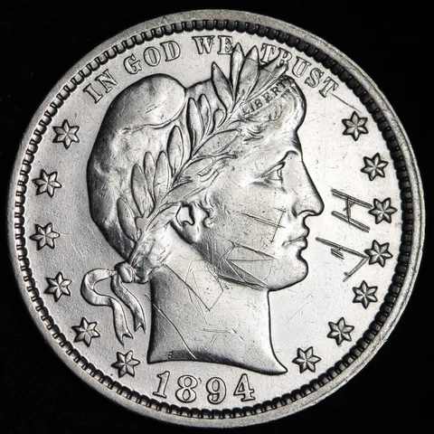 1894 Barber Silver Quarter UNC DETAIL *UNCIRCULATED* MS E288 STHX Cover