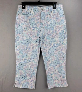 Pantalones Cortos Talbots Mujer Talla 6 Geométricos Azul Marino Rosa Blanco Floral - Imagen 1 de 10