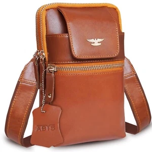 Porte-cartes passeport vertical en cuir pochette mobile unisexe sac de voyage taille - Photo 1/7