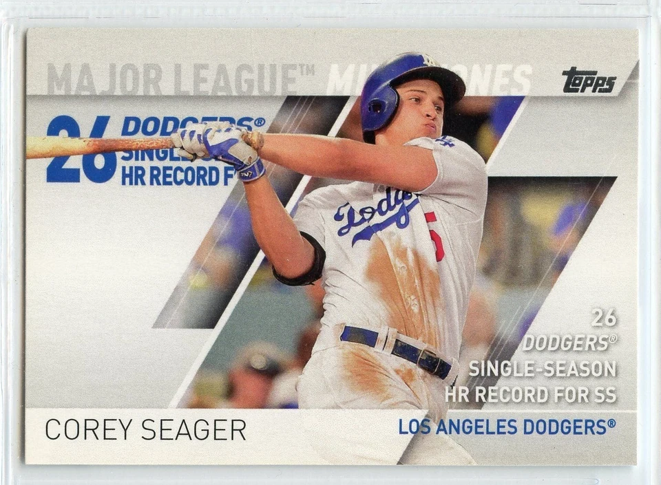 2017 Topps Major League Milestones - #6 - Corey Seager - Los Angeles Dodgers - Image 1 of 1