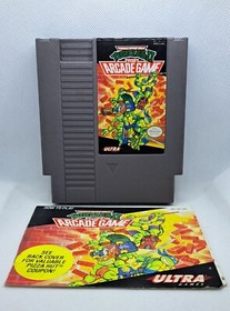 Nintendo NES TMNT Teenage Mutant Ninja Turtles II: The Arcade Game & Manual 1990
