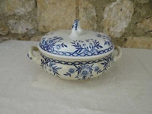Antigua sopa de cerámica francesa tureen - de Lunéville 1920 - - Imagen 1 de 12