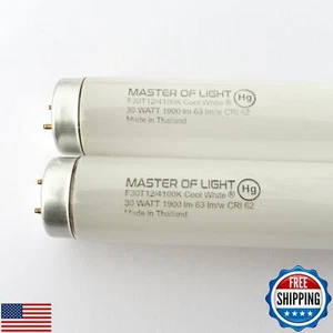 F30T12/CW (2 Pack) 30 Watt T12 Fluorescent Tube Light Bulb 30W F30T12 Cool Wh - Picture 1 of 4